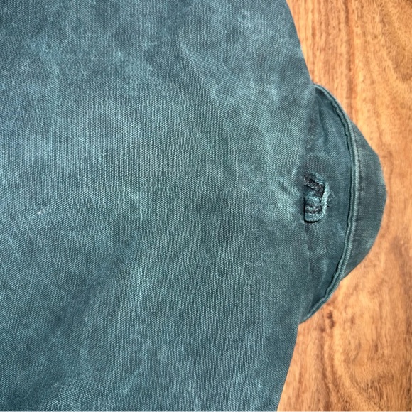 VTG Carhartt Jacket Barn Coat Men Blanket Lined CW043 Green Cape L 90s Detroit - Picture 9 of 10